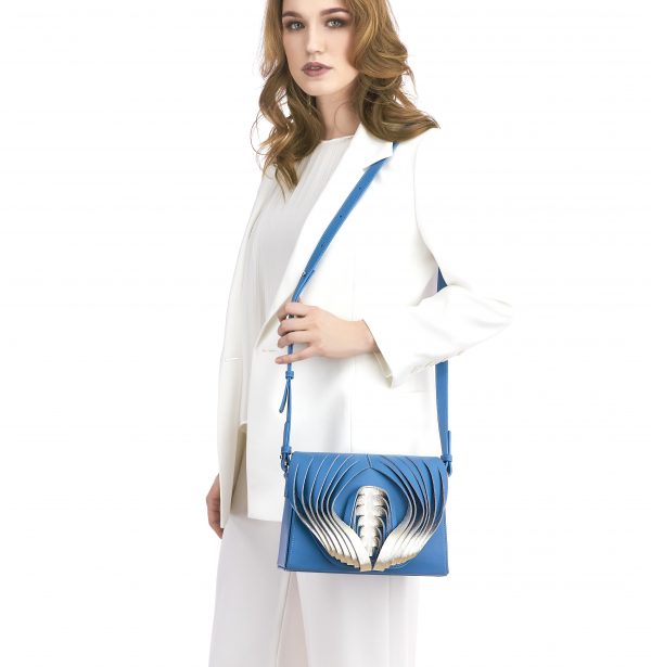 Golovina Angel Heart & Wings bag light blue and silver