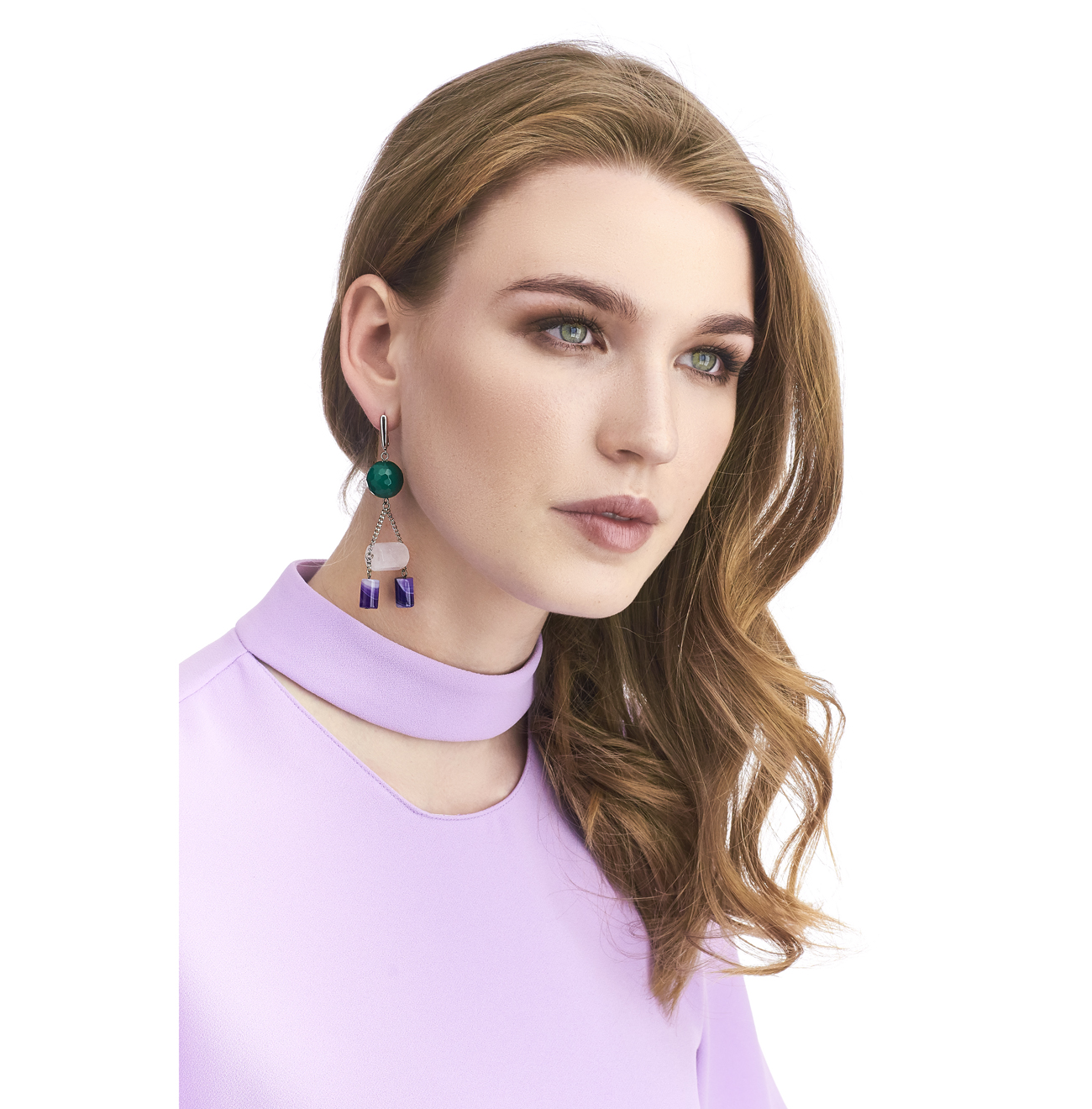 Golovina accessories ювелирная бижутерия серьги Audrey из натуральных камней