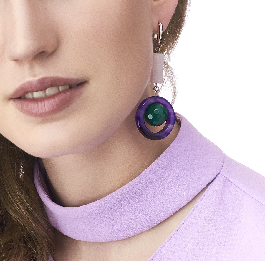 Golovina accessories ювелирная бижутерия серьги Audrey из натуральных камней