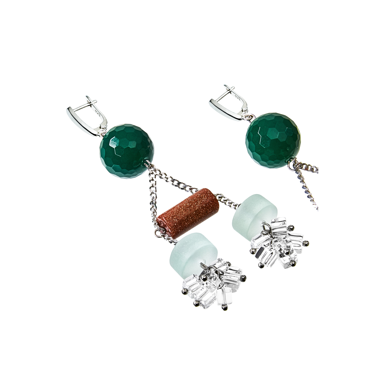 Golovina accessories ювелирная бижутерия серьги Becky из натуральных камней