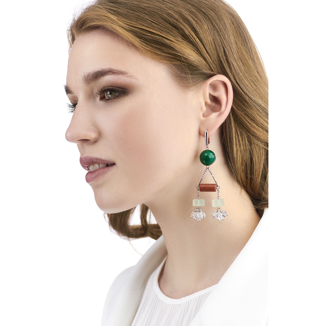 Golovina accessories ювелирная бижутерия серьги Becky из натуральных камней