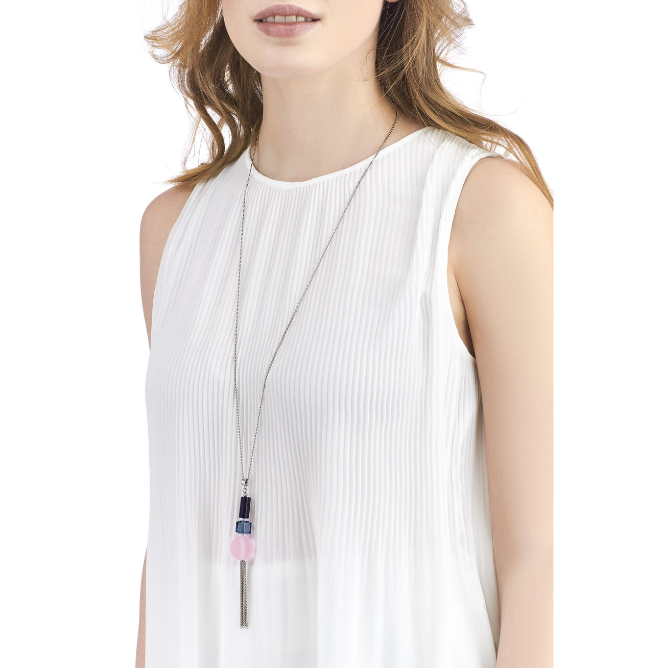 Golovina accessories ювелирная бижутерия колье Delia pink из натуральных камней