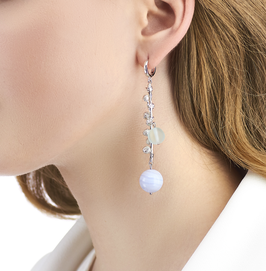 Golovina accessories ювелирная бижутерия серьги Nola из натуральных камней