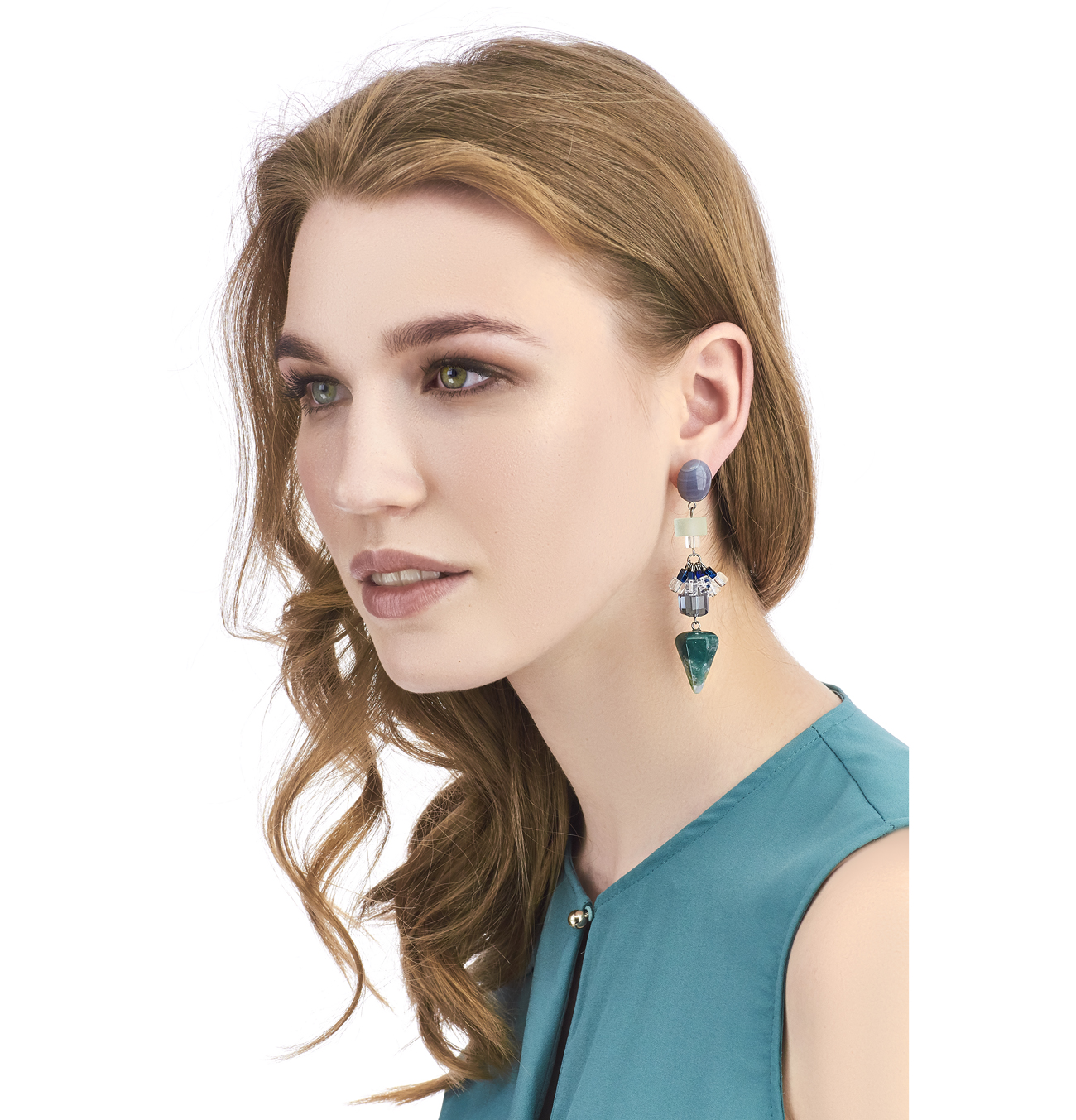 Golovina accessories ювелирная бижутерия серьги Selena из натуральных камней