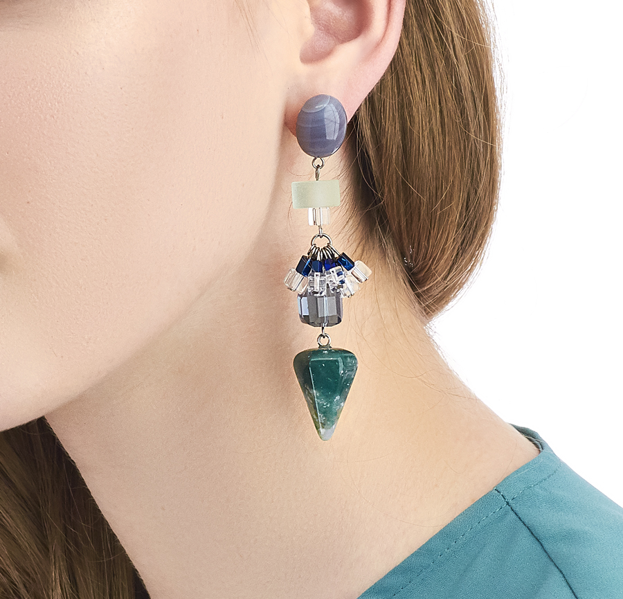 Golovina accessories ювелирная бижутерия серьги Selena из натуральных камней