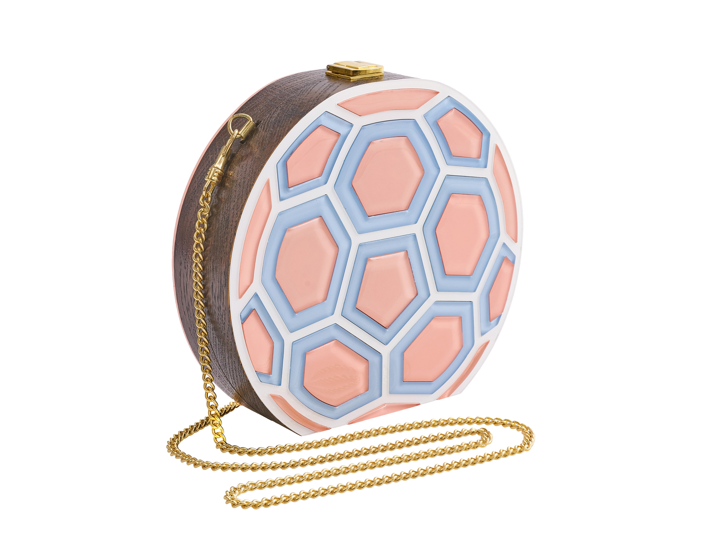 Golovina match ball clutch bag blooming dahlia and blue