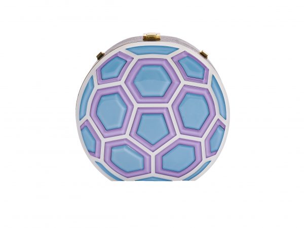 Golovina match ball clutch bag violet and blue
